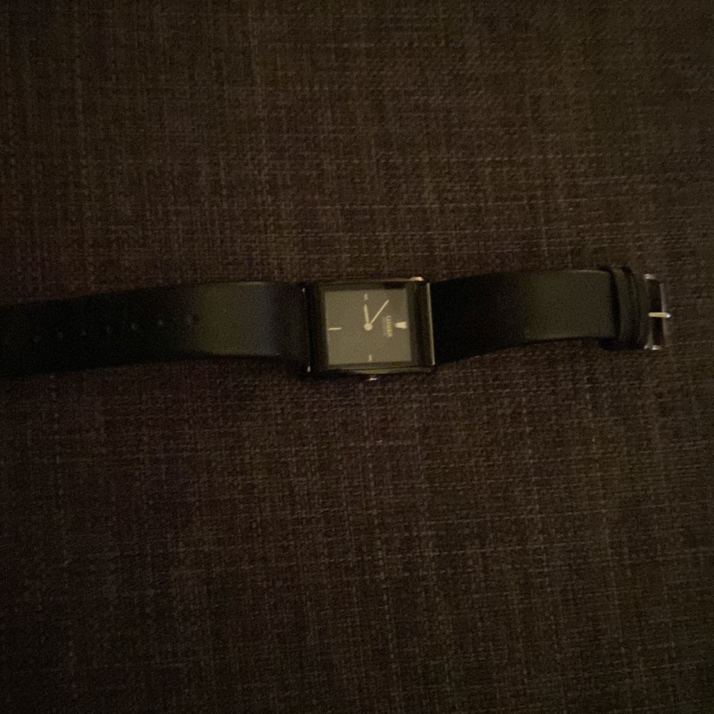 Citizen Black and Silver Rectangular Eco-Drive Wa… - image 2